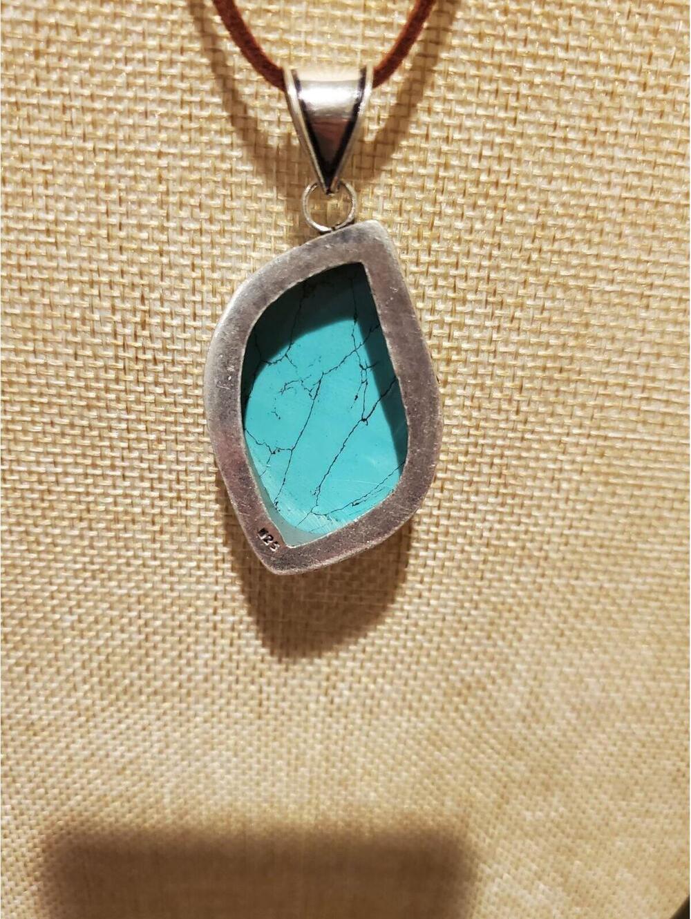 925 turquoise Necklace - Picture 9 of 12